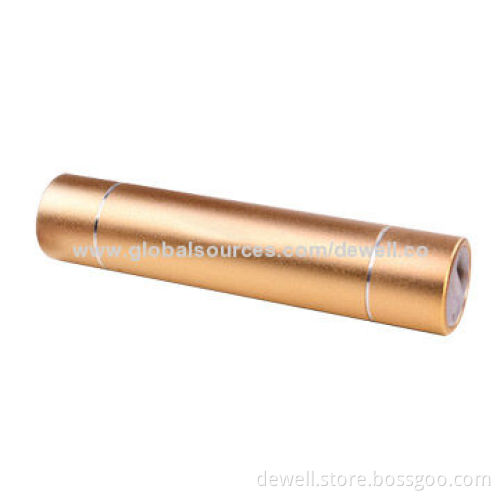 2,600mAh Samsung Battery Emergency Mobile Phone Chargers, Metal Case, 100 Lumens LED Flashlight